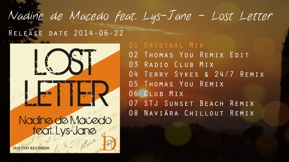 Nadine de Macedo - Lost Letter (Promo Mix)