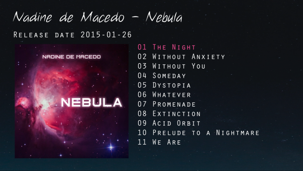 Tracklist of Nadine de Macedo - Nebula